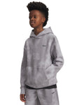 UA Icon Fleece Washed Boys' Hoodie - Gray