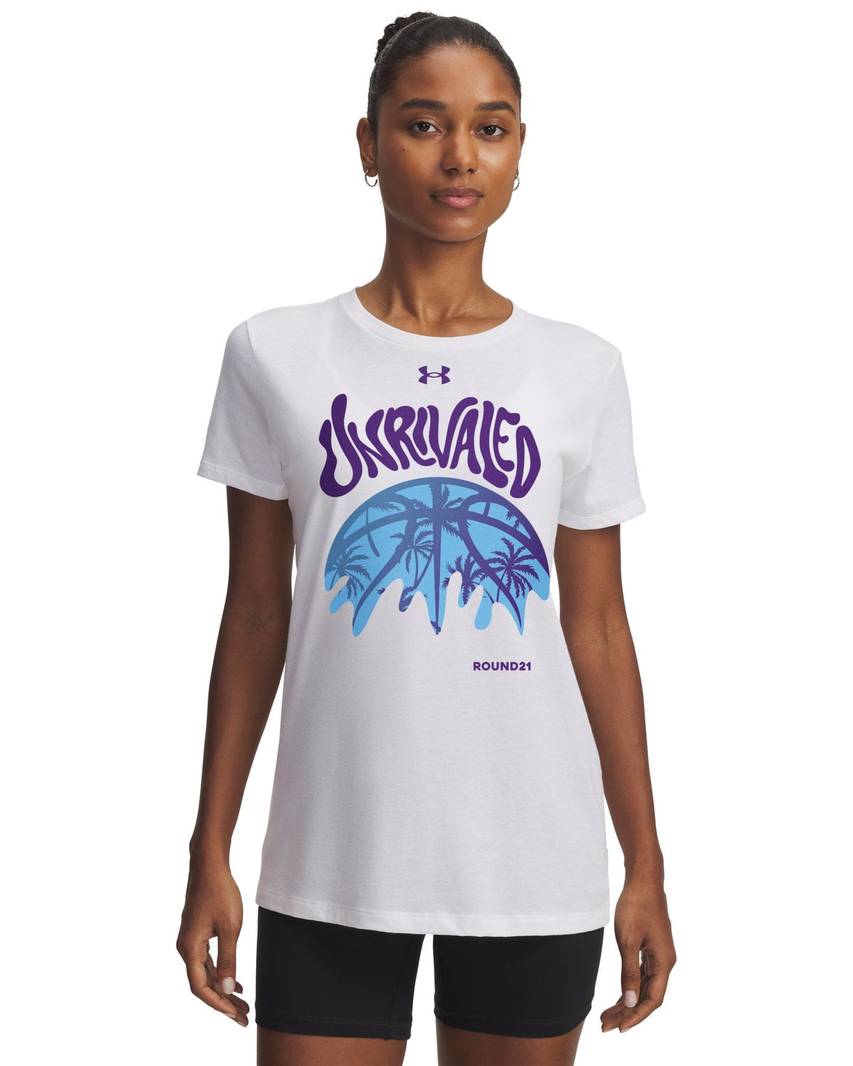 UA x R21 x Unrivaled Women's Short Sleeve - White