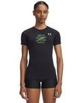 HeatGear® Graphic Women's Compression Short Sleeve - Black