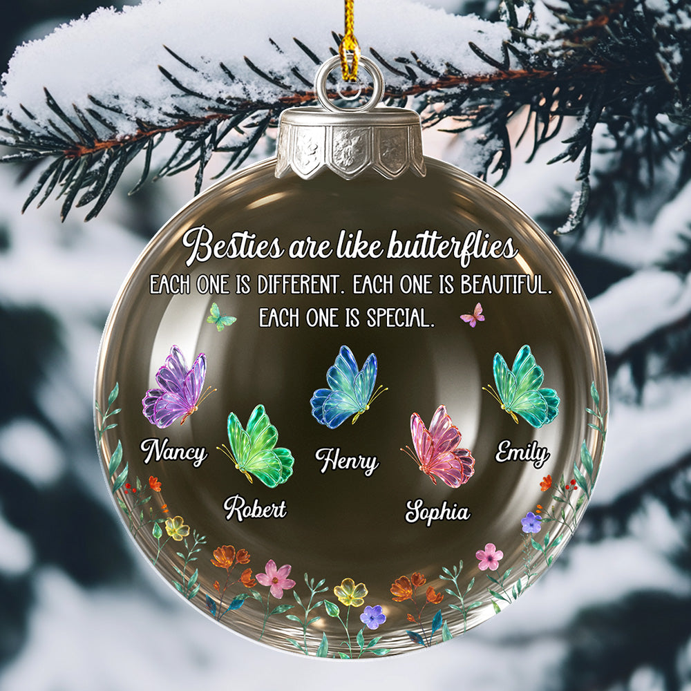 Custom Sister Christmas Ornament •  Lovely Siblings - Personalized Acrylic Ornament