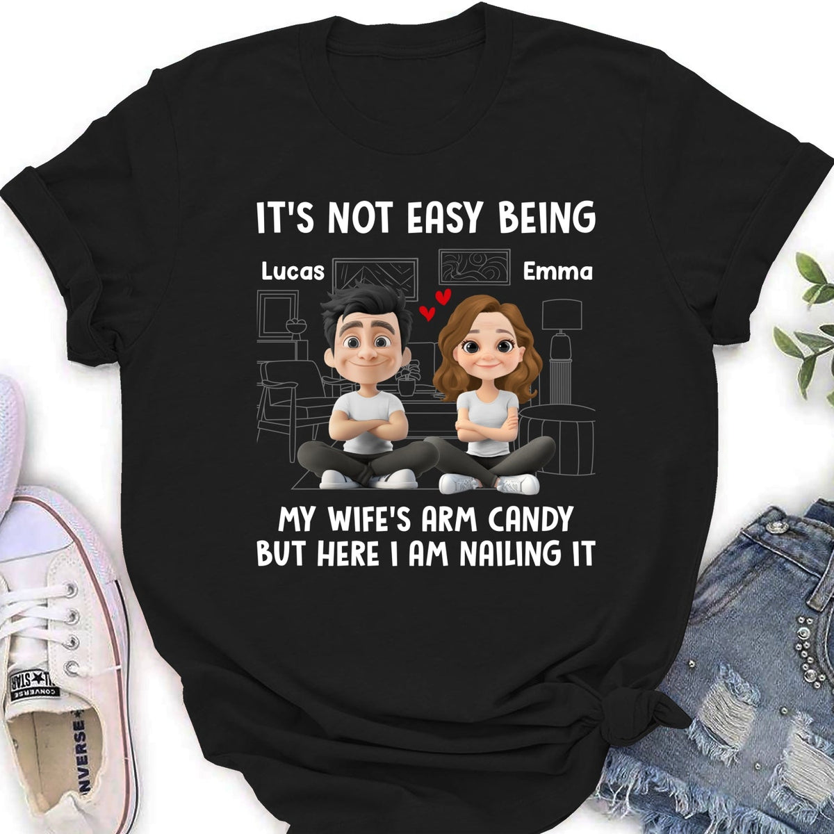 Custom Christmas Anniversary Keepsake Gifts For Husband • Wife Arm Candy - Personalized Shirt