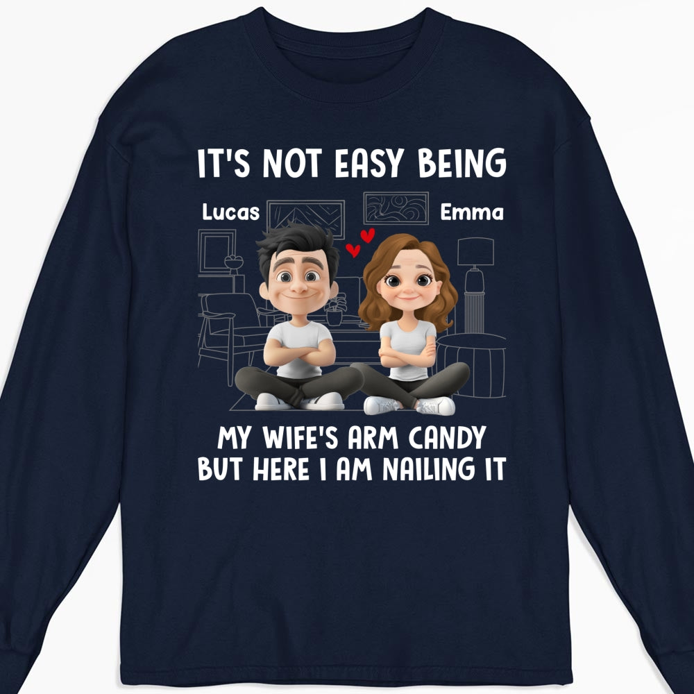 Custom Christmas Anniversary Keepsake Gifts For Husband • Wife Arm Candy - Personalized Shirt