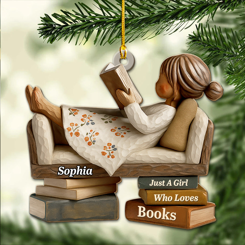 Custom Keepsake Christmas Ornament •  Pages And Peace - Personalized Wood Ornament