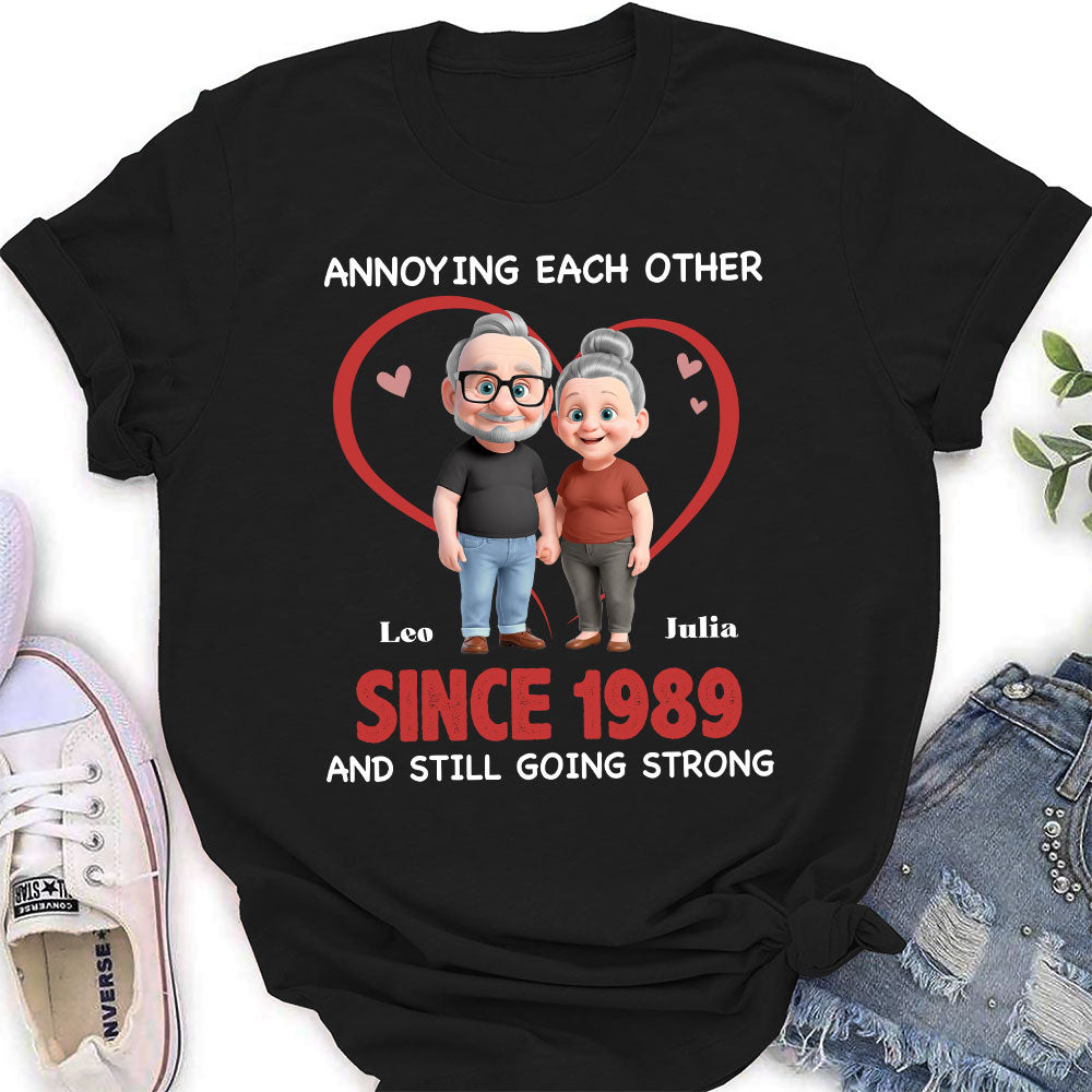 Custom Christmas Anniversary Keepsake Gifts For Husband • Together Forever Cartoon - Personalized Shirt