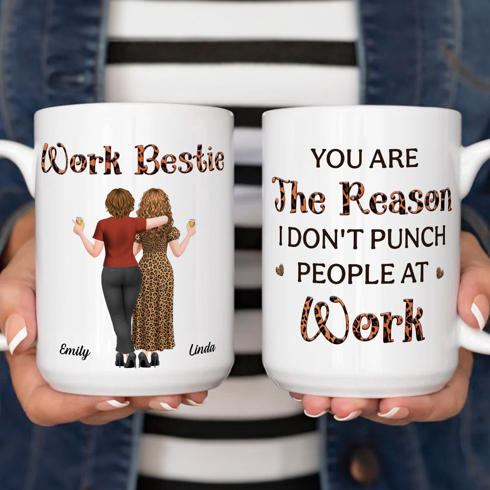 Custom Coworker, Christmas & Birthday Team Appreciation Gift • Work Bestie - Personalized Coffee Mug