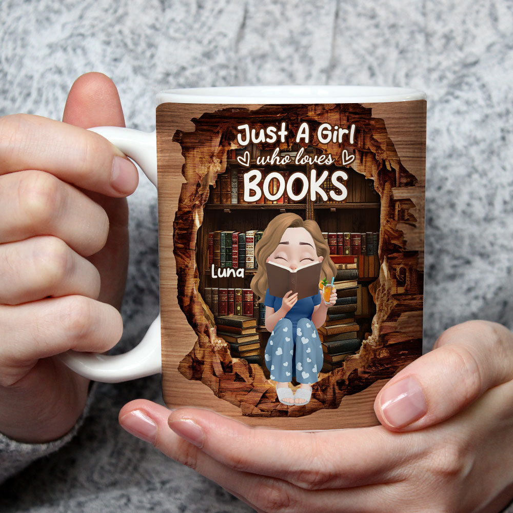 Custom Christmas & Birthday Keepsake Gift • Reading Is My Kind Of Therapy - Personalized Coffee Mug