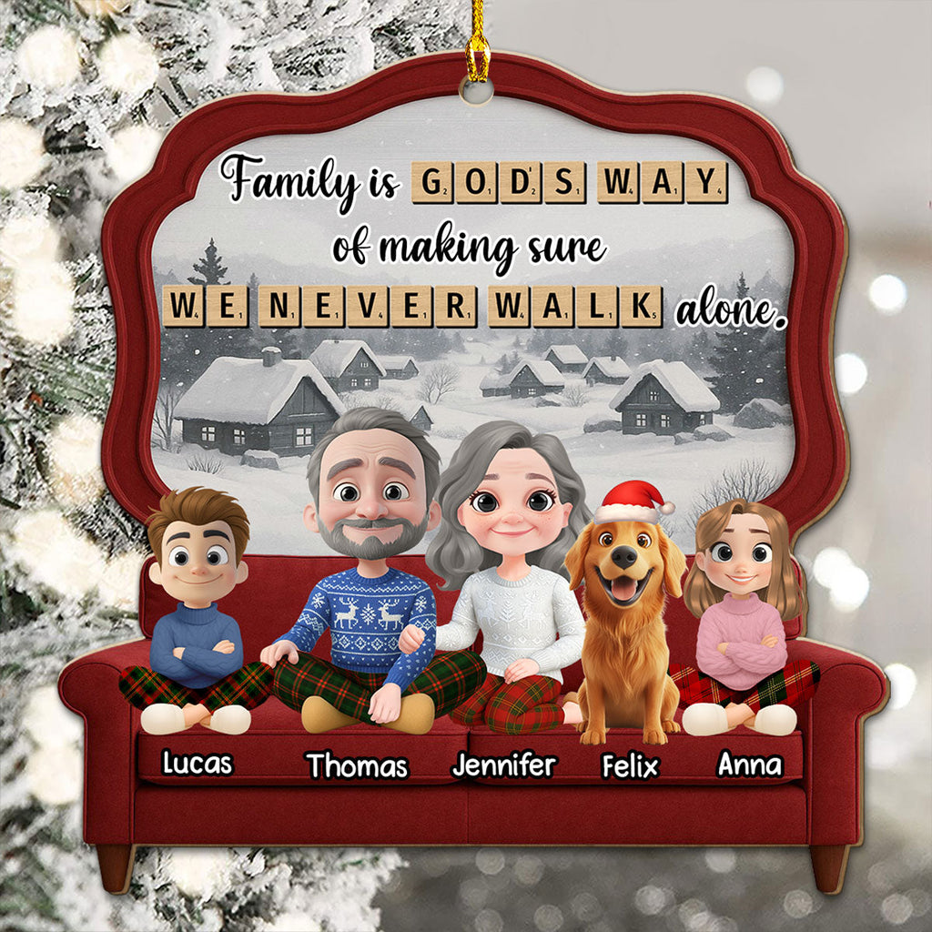 Custom Family Ornament, Christmas Gift for Family Members •  Family Is Where Love Grows - Personalized 3D Effect Wood Ornament