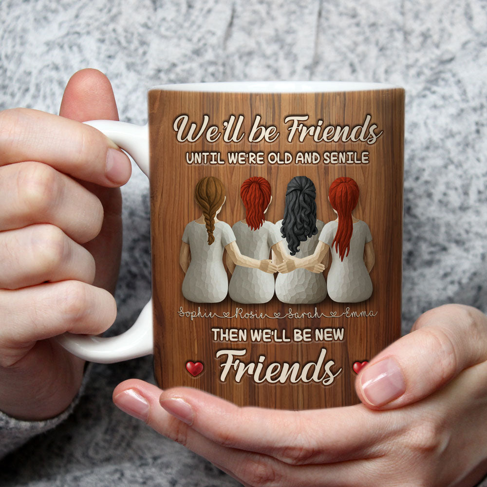 Custom Best Friend, Christmas & Birthday Friendship Keepsake Gift • Friendship On Repeat - Personalized Coffee Mug
