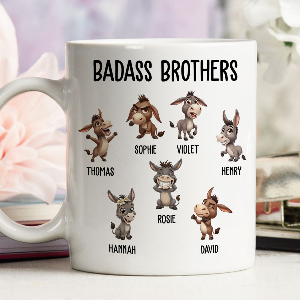 Custom Best Friend, Christmas & Birthday Friendship Keepsake Gift • Badass Friends - Personalized Coffee Mug