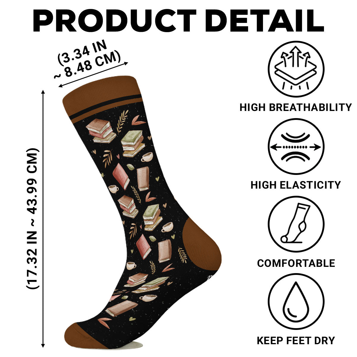 Custom Christmas Birthday Gift For Book Lovers, Bookworms, Readers • Arguing With Fictional Characters - Personalized Crew Socks