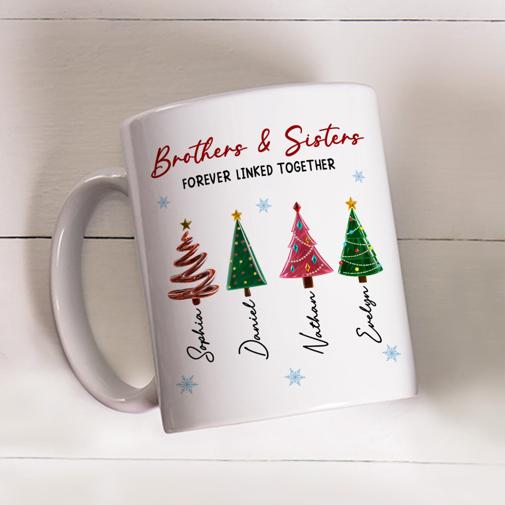 Custom Christmas & Birthday Gift for Brother & Sister • Season Love Siblings - Personalized Coffee Mug