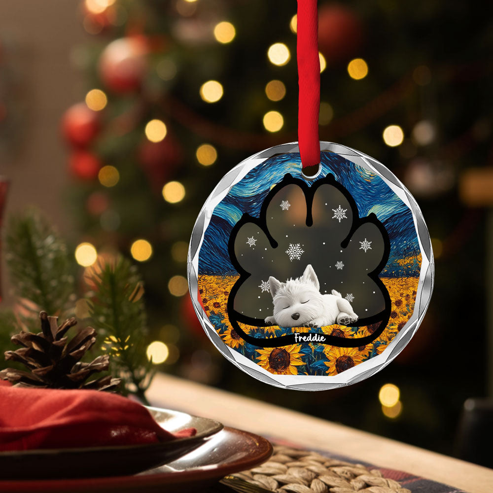 Custom Keepsake Christmas Ornament •  Lay Here With Me - Personalized Glass Ornament