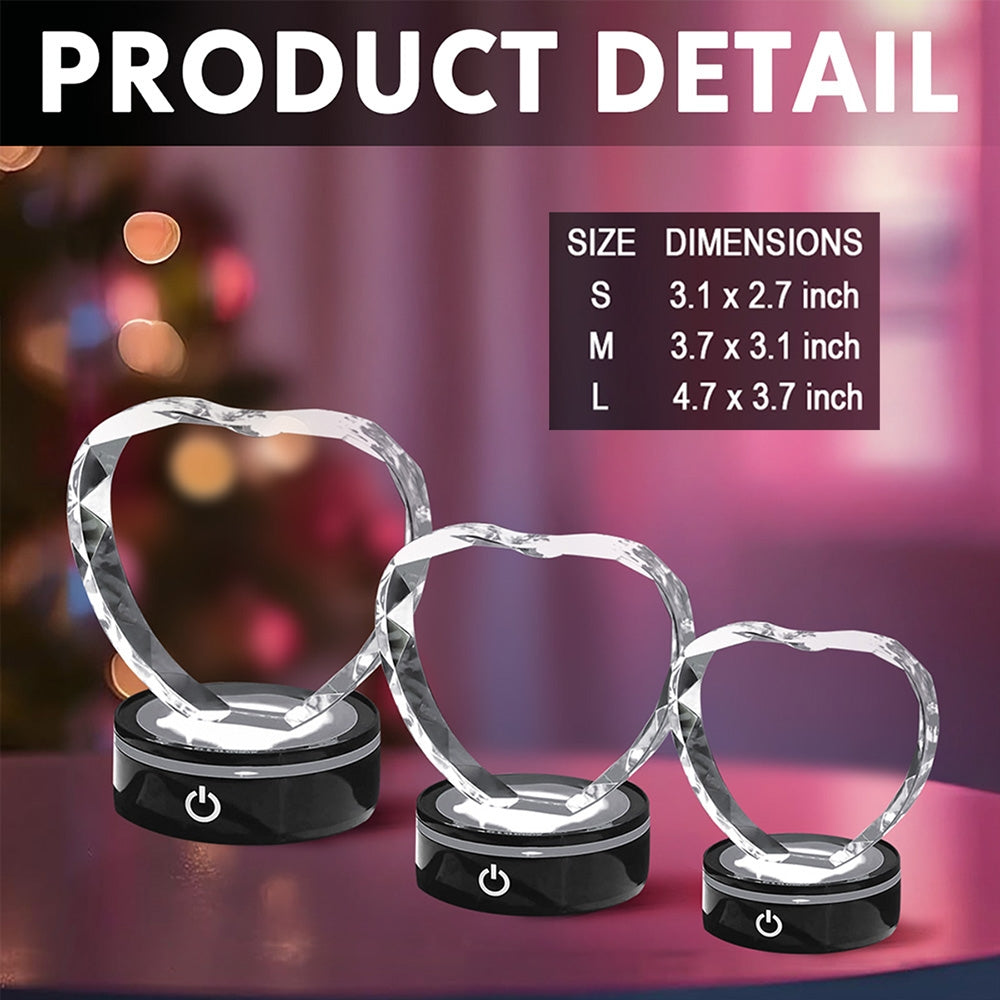 Festive Sister Love - Personalized Crystal Led Light