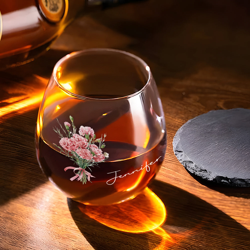Flowers Do Not Tell They Show - Personalized Wine Glass