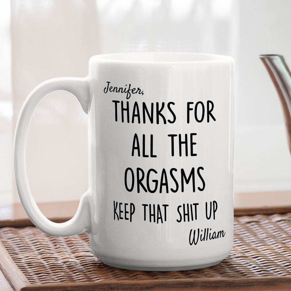 Custom Christmas & Birthday Keepsake Gift • Thanks For Every Wild Night - Personalized Coffee Mug