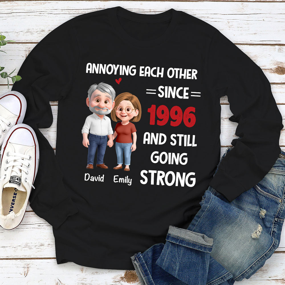 Custom Christmas Anniversary Keepsake Gifts For Husband • Still Bugging Each Other - Personalized Shirt