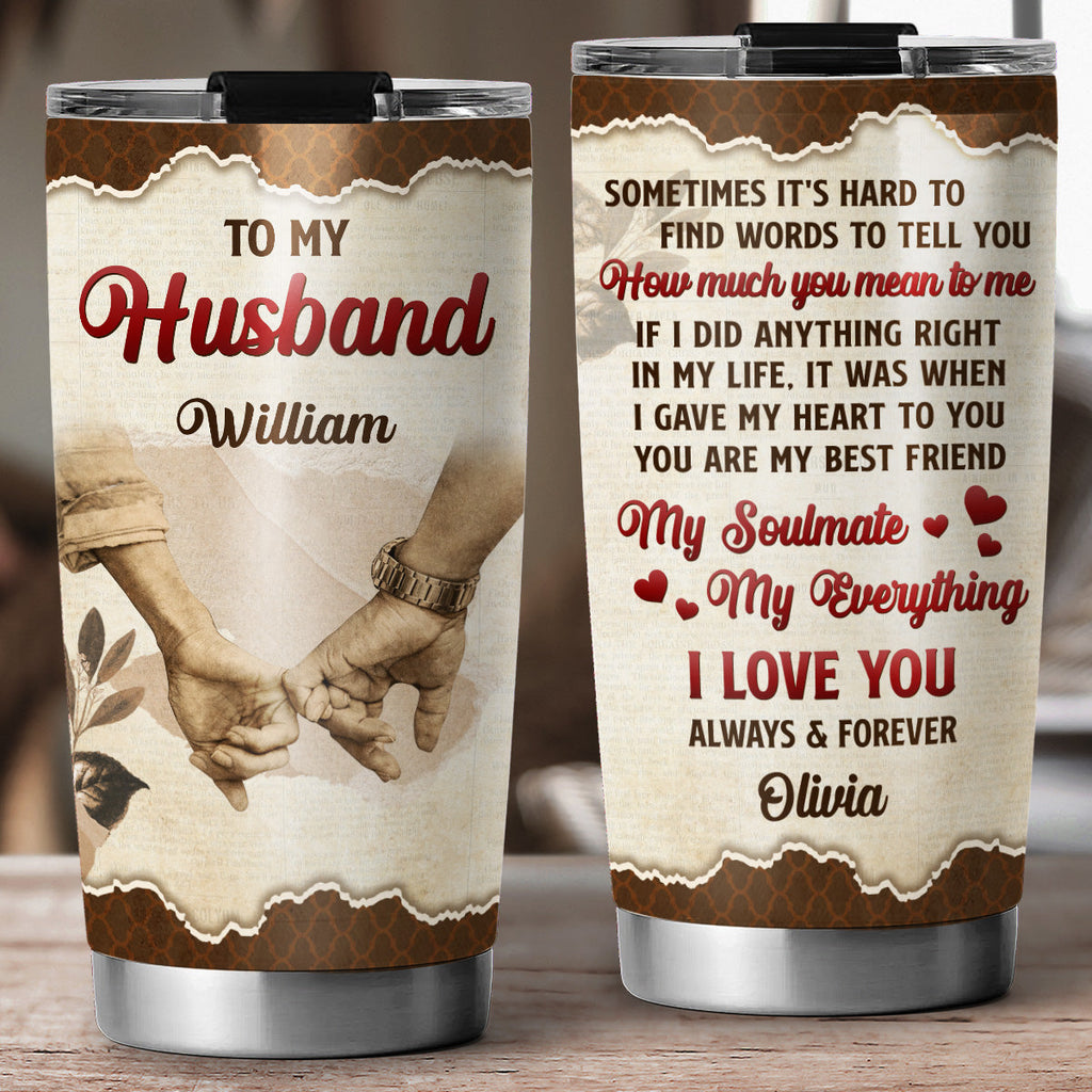 Custom Christmas Anniversary Gifts For Couple • My Soulmate - Personalized Tumbler