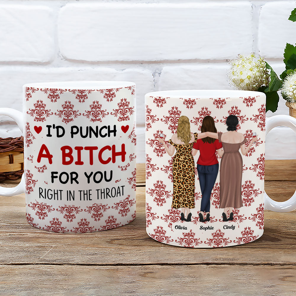 Custom Best Friend, Christmas & Birthday Friendship Keepsake Gift • Lovely Bestie With Christmas - Personalized Coffee Mug