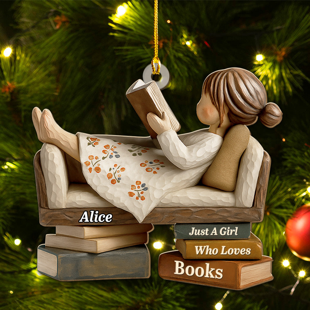 Custom Keepsake Christmas Ornament •  Pages And Peace - Personalized Wood Ornament