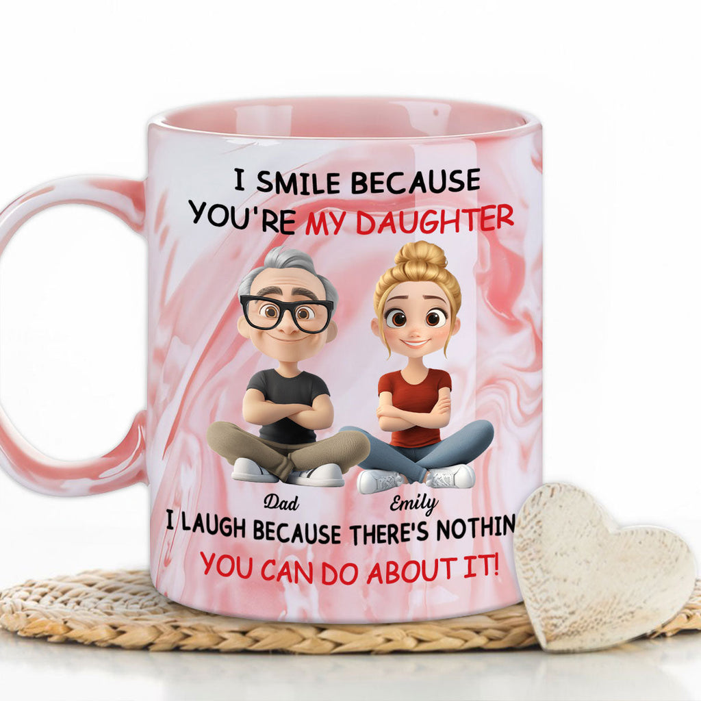 Custom Christmas & Birthday Gift for Daughter • My Daughter - Personalized Pink Marble Mug