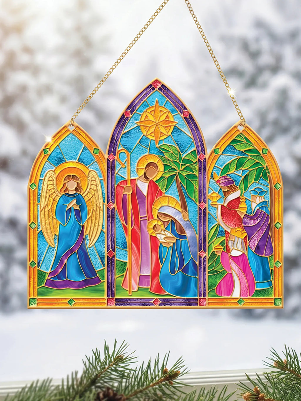 Starlit Nativity Suncatcher