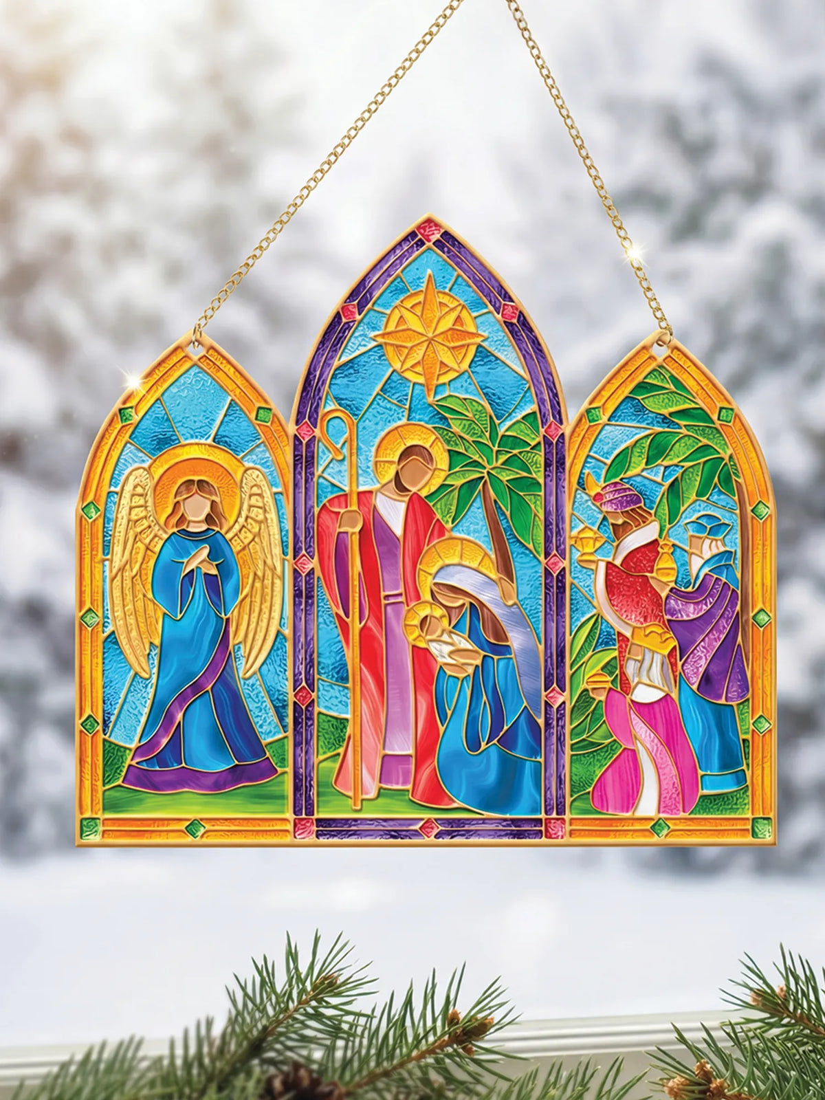 Starlit Nativity Suncatcher