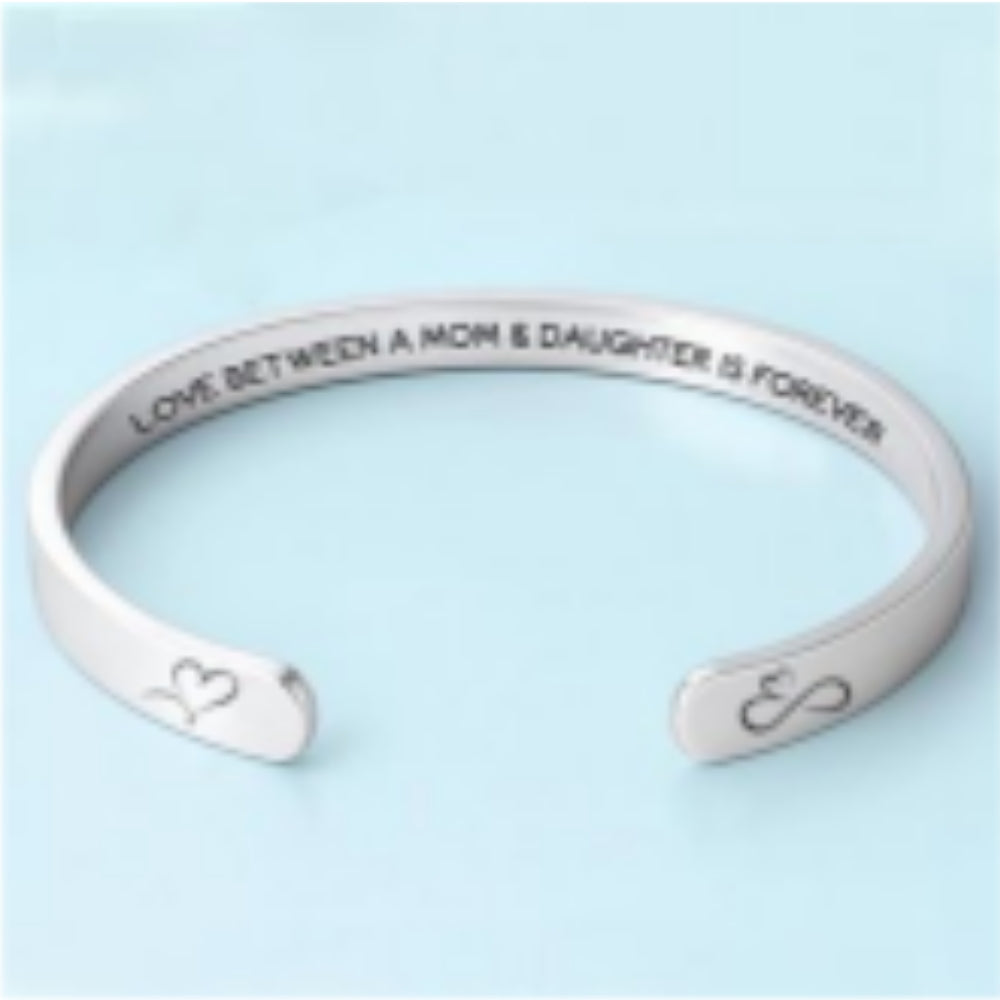 Love Between A Mother And Daughter - Personalized Bracelet Cuff