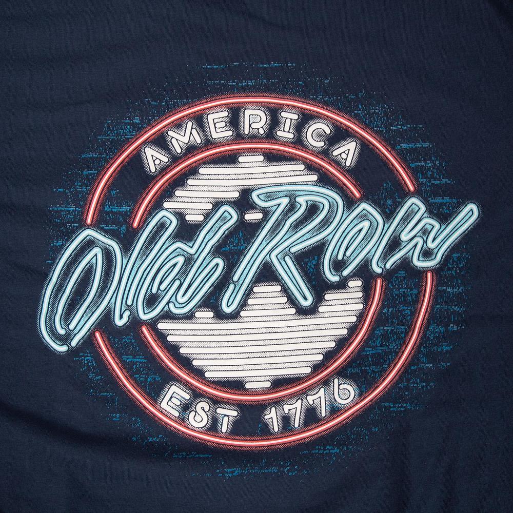 Old Row USA Neon Circle Logo Pocket Tee