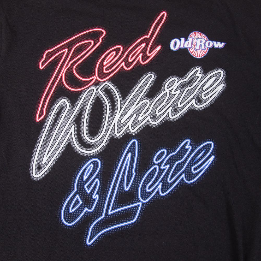 Red White & Lite Pocket Tee