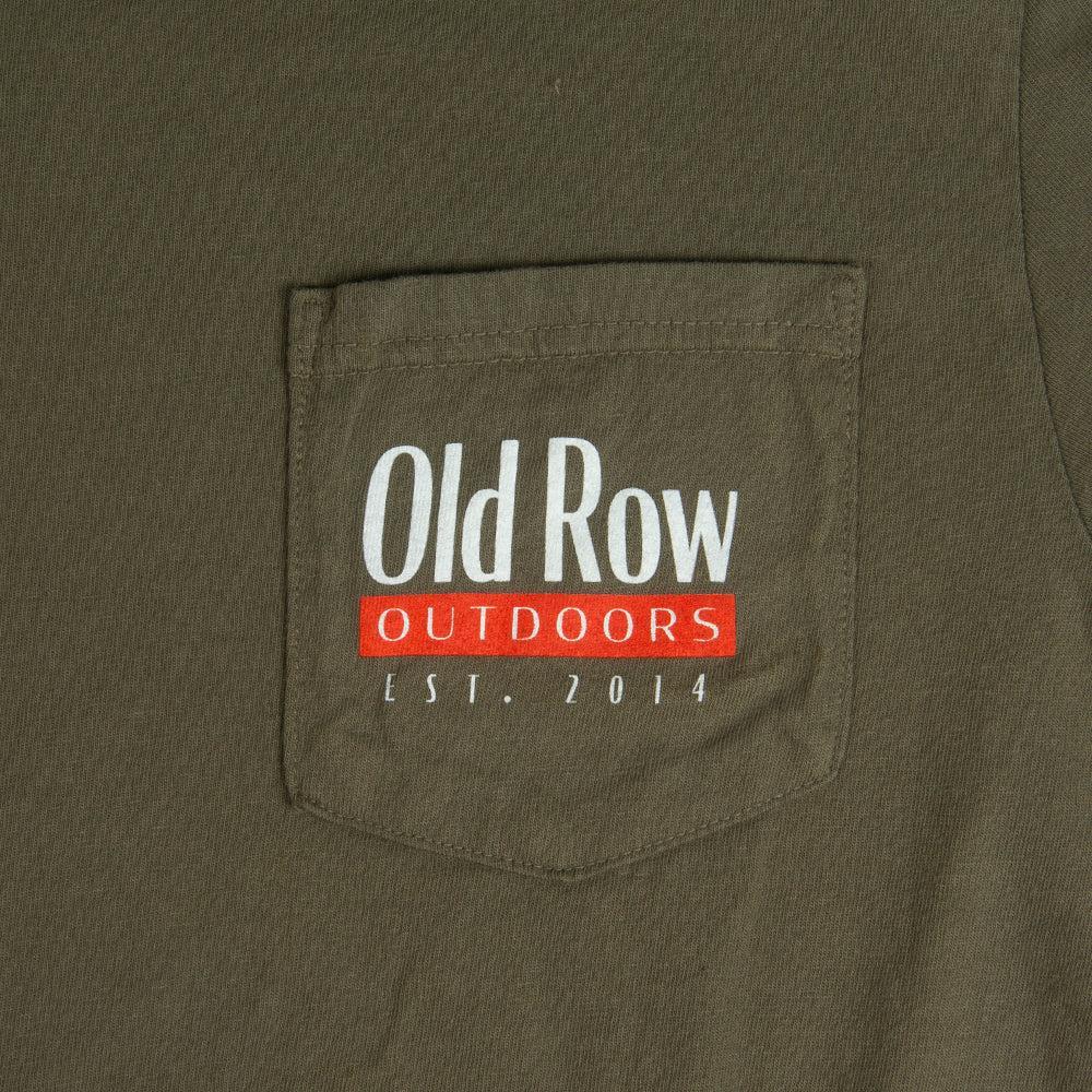 Old Row Outdoors Deer Scene Pocket Tee