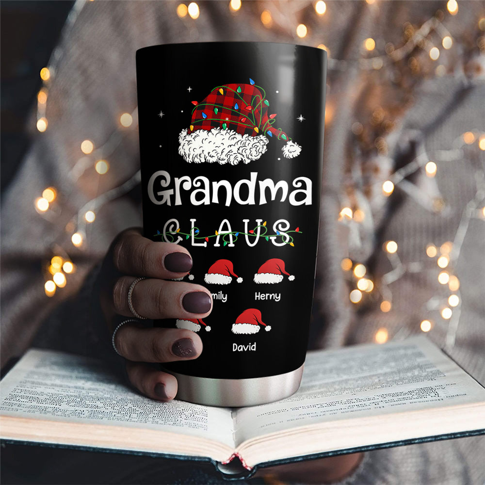 Custom Christmas Birthday Gifts For Grandma • Grandma Claus - Personalized Tumbler