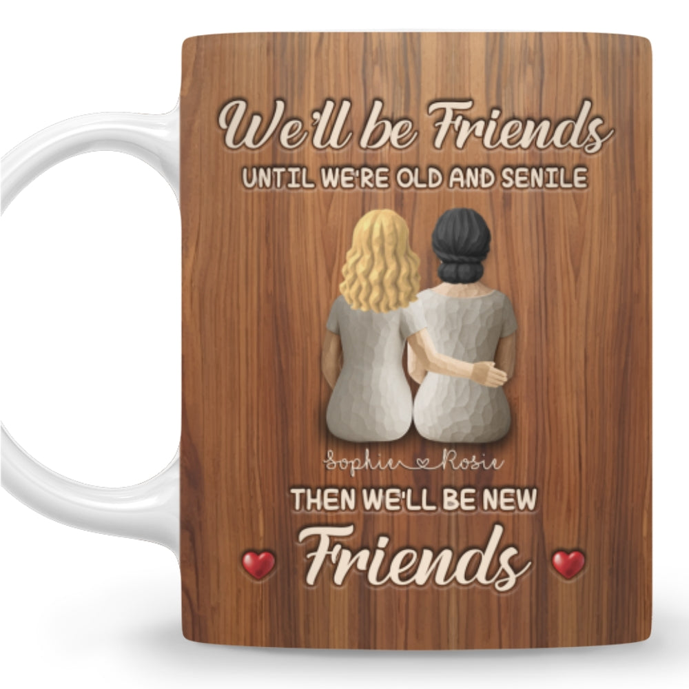 Custom Best Friend, Christmas & Birthday Friendship Keepsake Gift • Friendship On Repeat - Personalized Coffee Mug