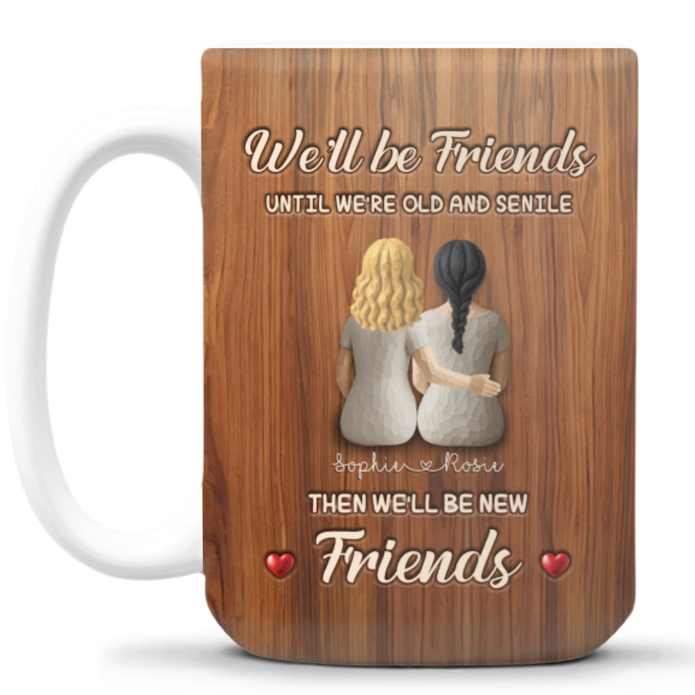 Custom Best Friend, Christmas & Birthday Friendship Keepsake Gift • Friendship On Repeat - Personalized Coffee Mug