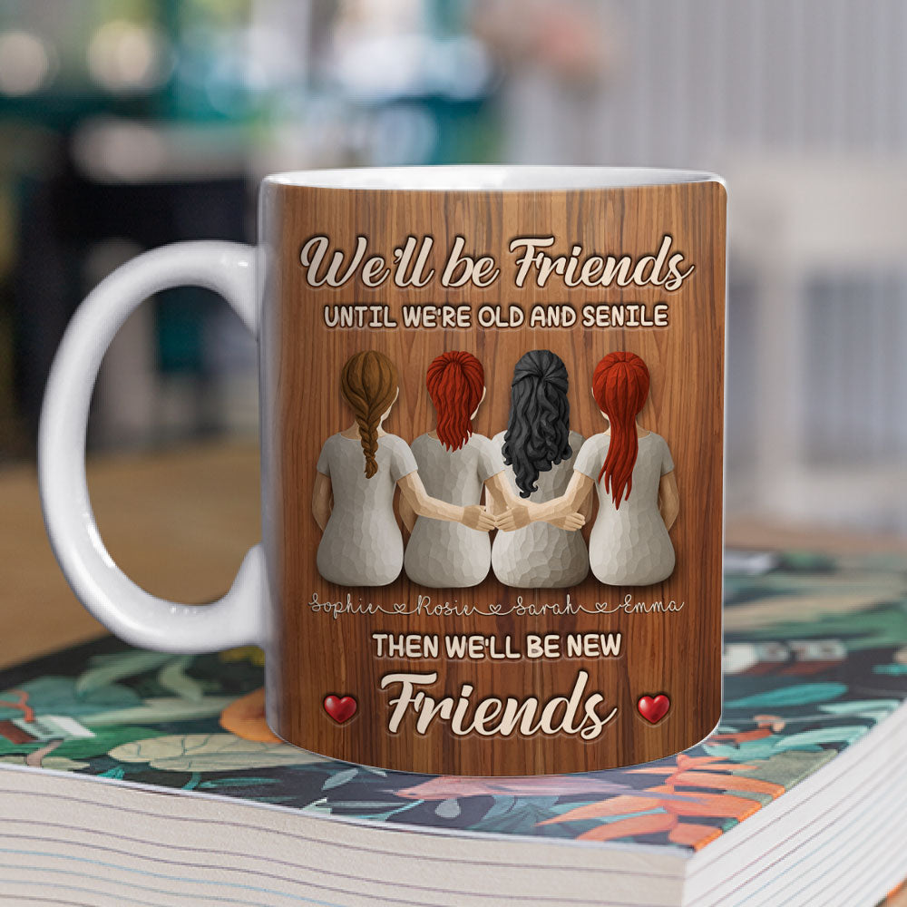 Custom Best Friend, Christmas & Birthday Friendship Keepsake Gift • Friendship On Repeat - Personalized Coffee Mug
