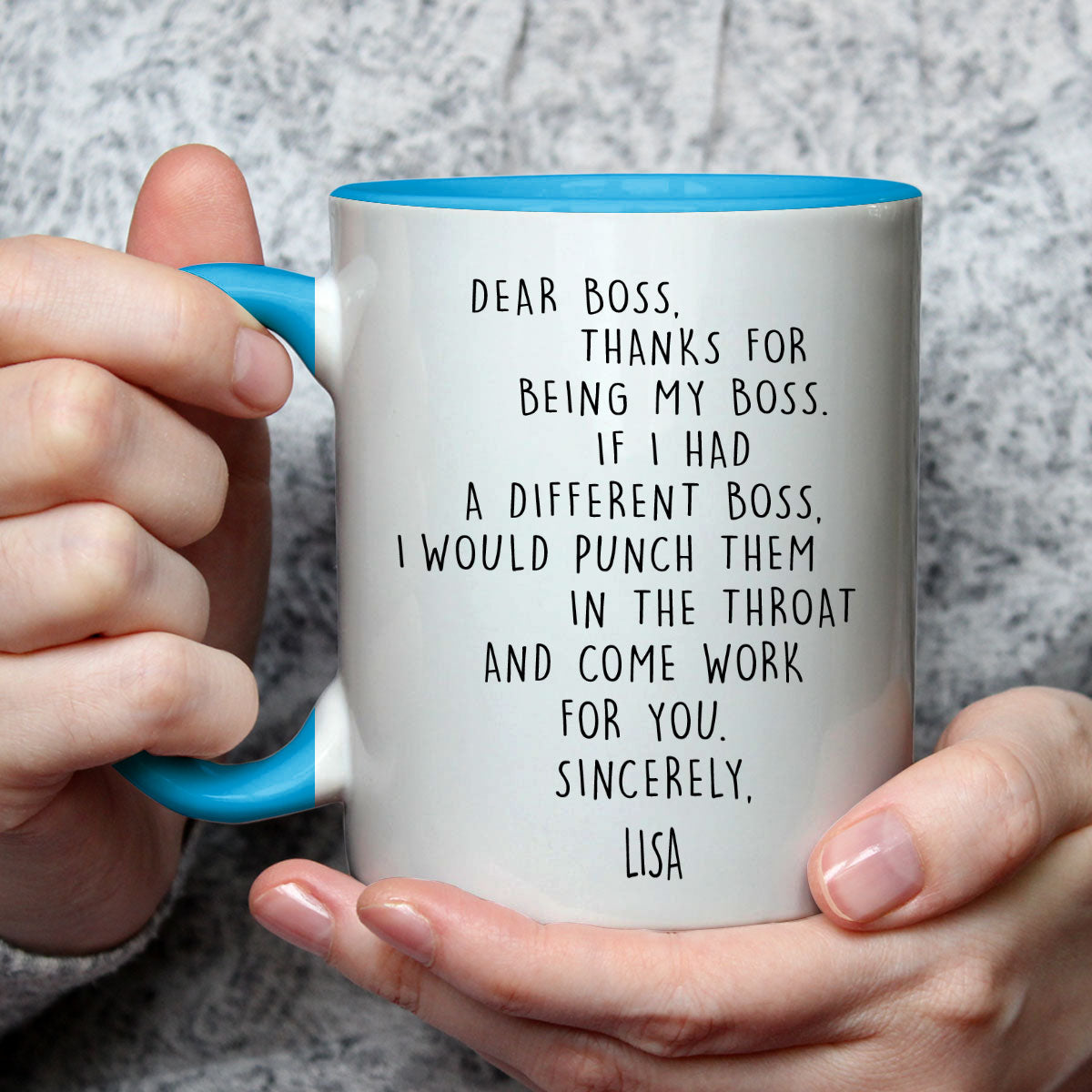 Custom Coworker, Christmas & Birthday Team Appreciation Gift • If I Had A Different Boss - Personalized Accent Mug