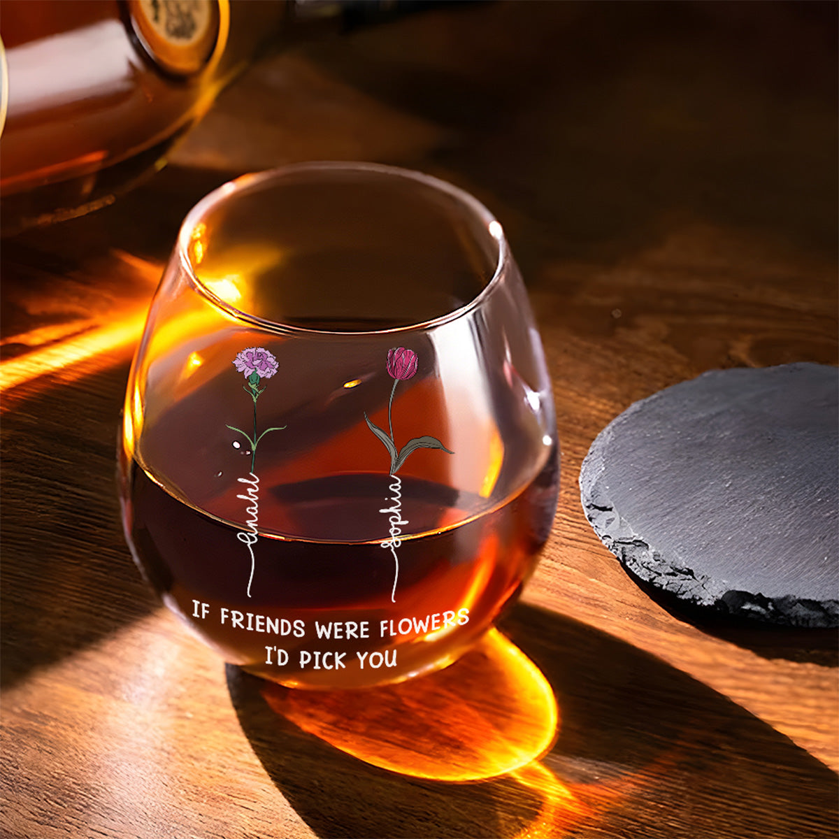If You Are Flower - Personalized Wine Glass