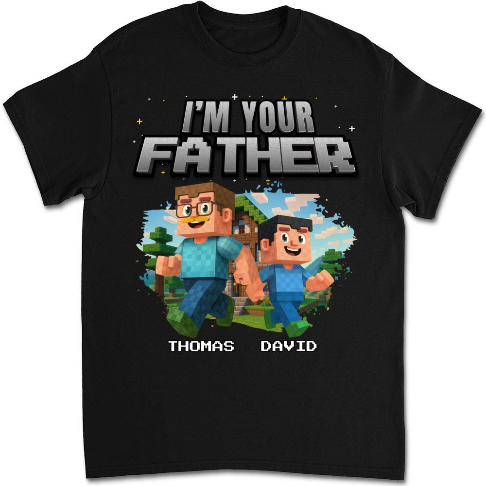 Custom Father's Day, Special Gift for Dad & Grandpa • Dad Power Pixel - Personalized Shirt