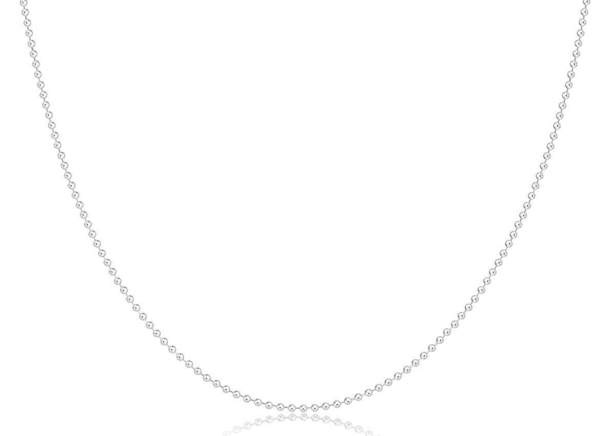 Choker Classic Beaded Chain - Sterling