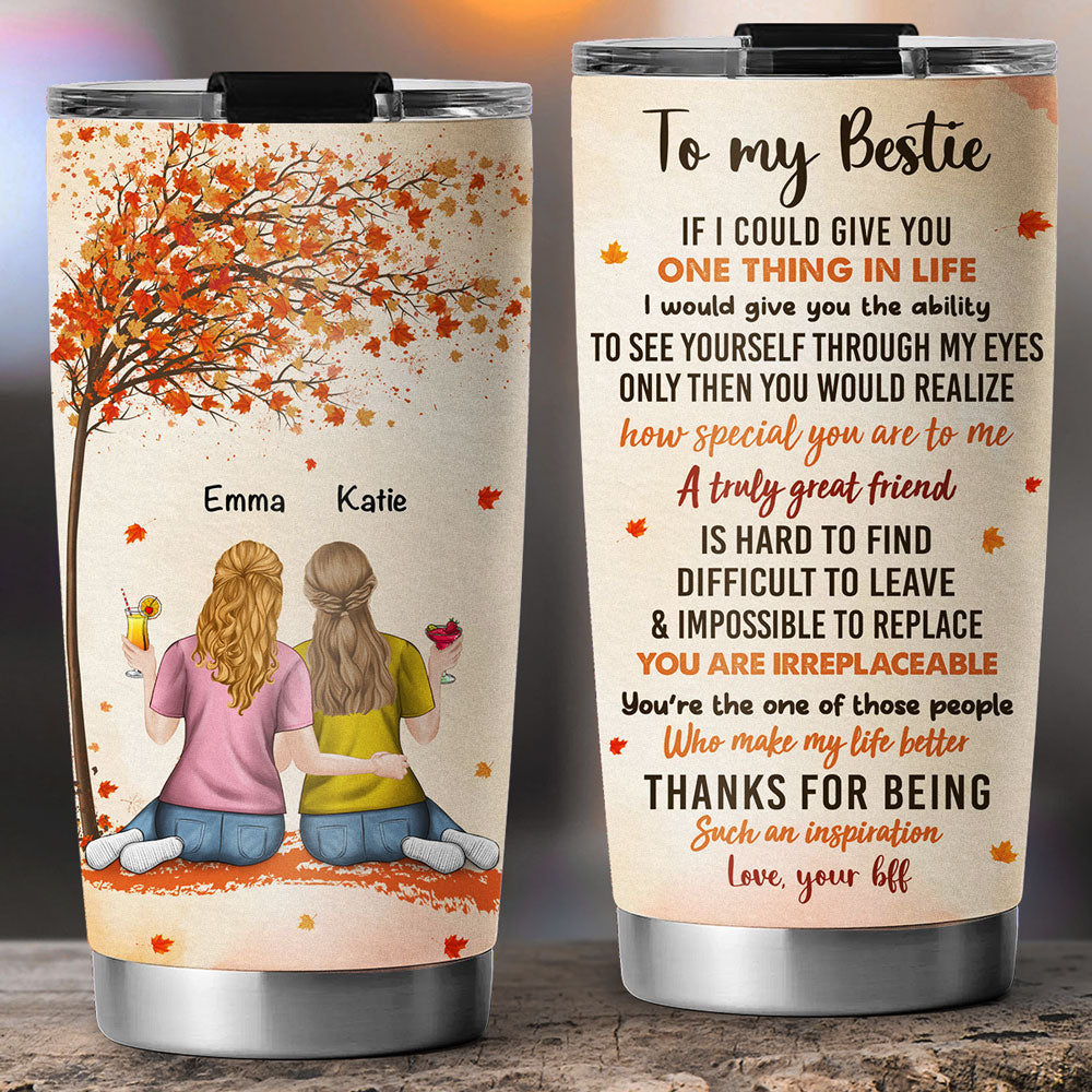 Custom Christmas Birthday Gifts For Best Friend • Besties Since Day One - Personalized Tumbler