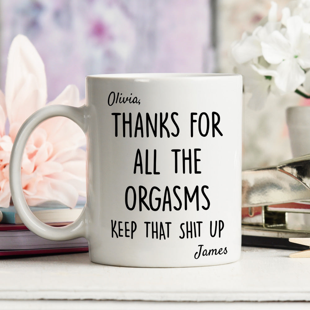 Custom Christmas & Birthday Keepsake Gift • Thanks For Every Wild Night - Personalized Coffee Mug