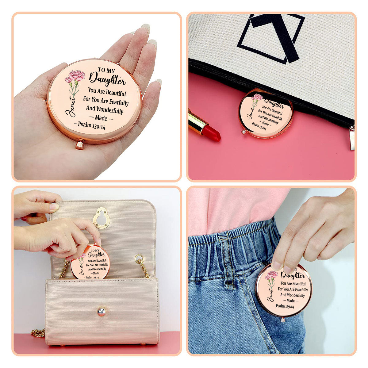 Always Believe In Yourself - Personalized Compact Mirror