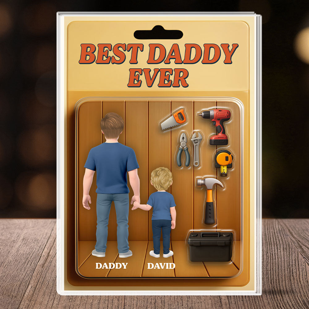Custom Father's Day Decor, Gift for Dad & Grandpa • We Caught The Best Dad - Personalized Acrylic Plaque