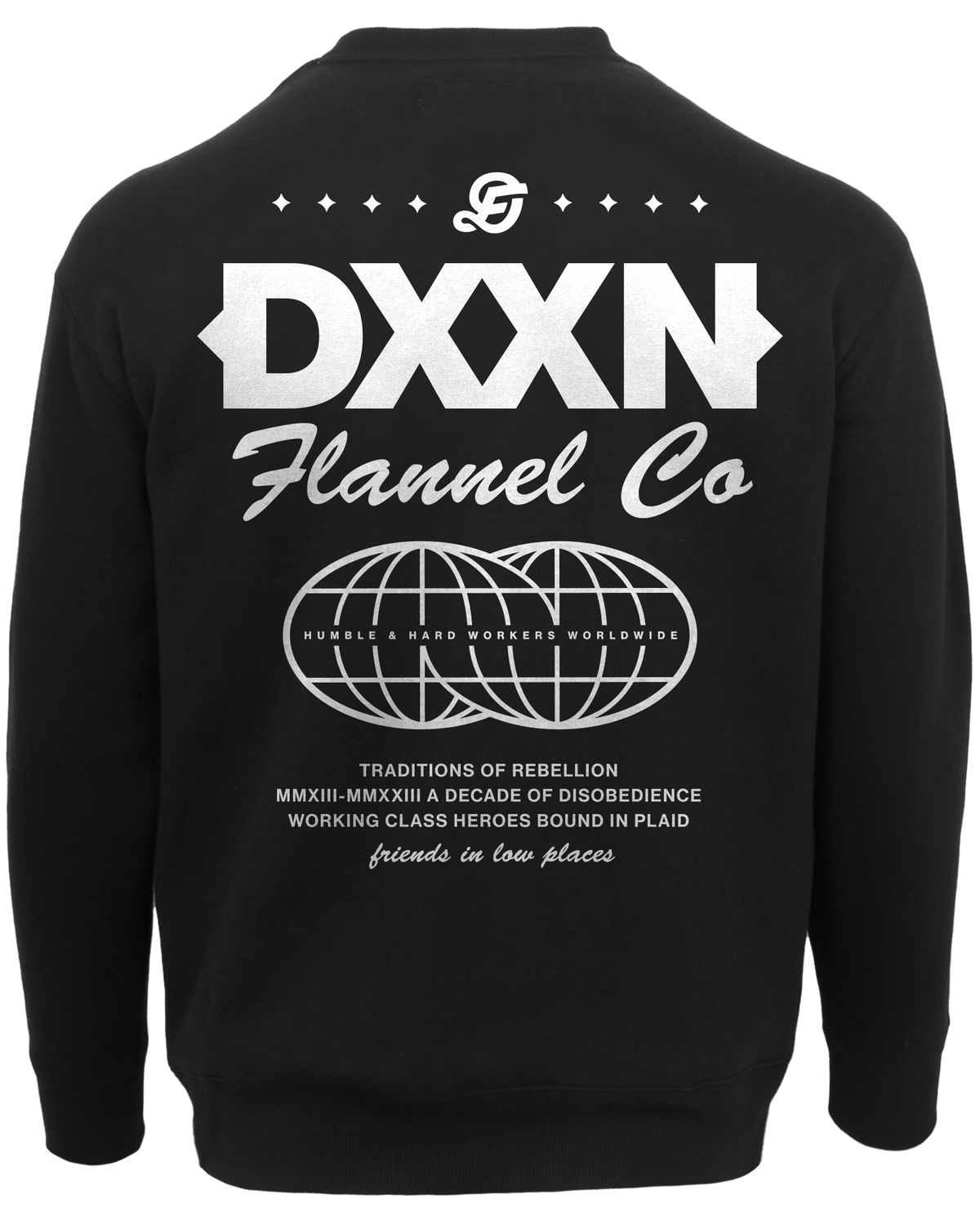 White Tech Crewneck Sweatshirt - Black