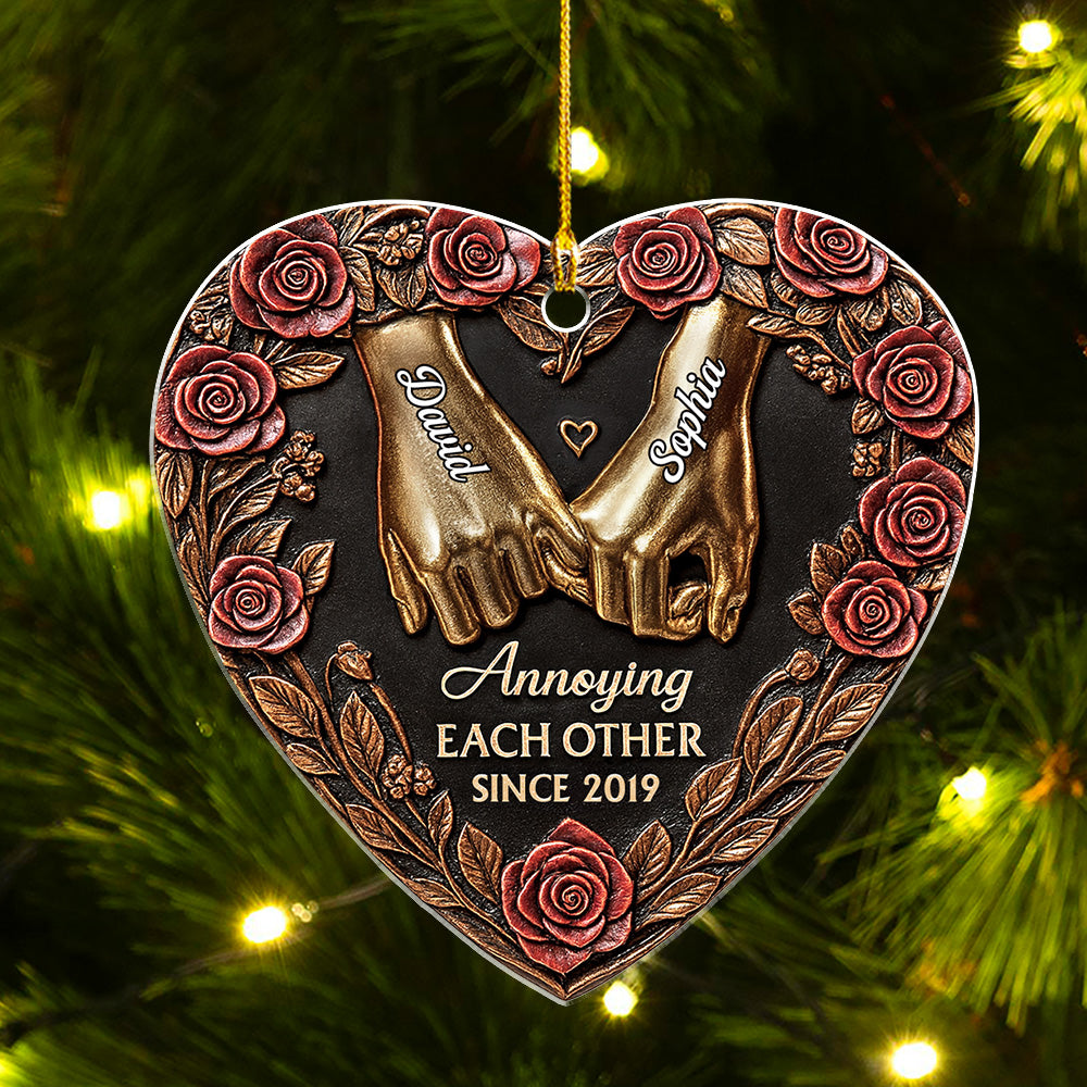 Custom Couple Christmas Ornament, Anniversary Gift •  Still In Love - Personalized Acrylic Ornament