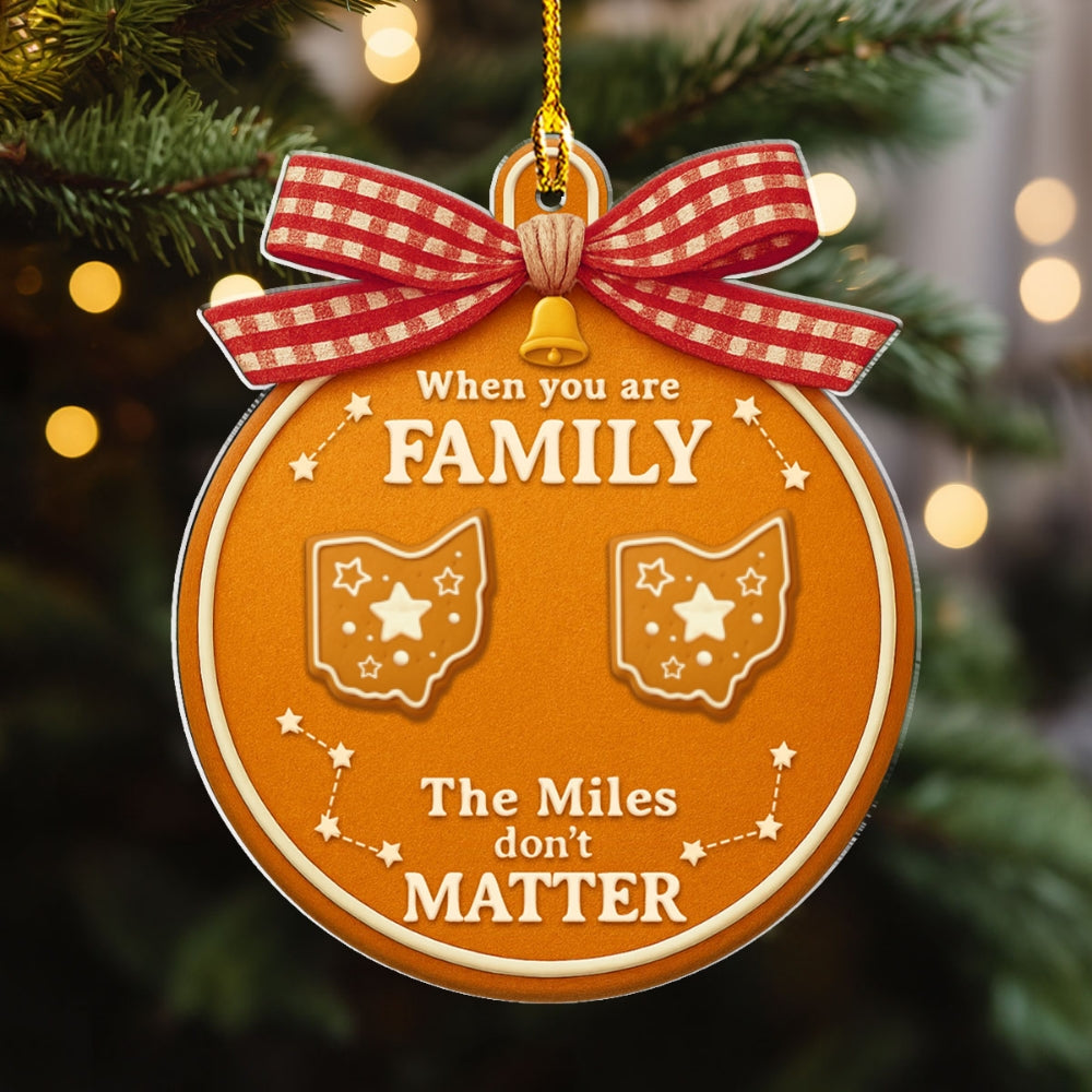 Custom Family Ornament, Christmas Gift for Family Members •  The Miles - Personalized Acrylic Ornament