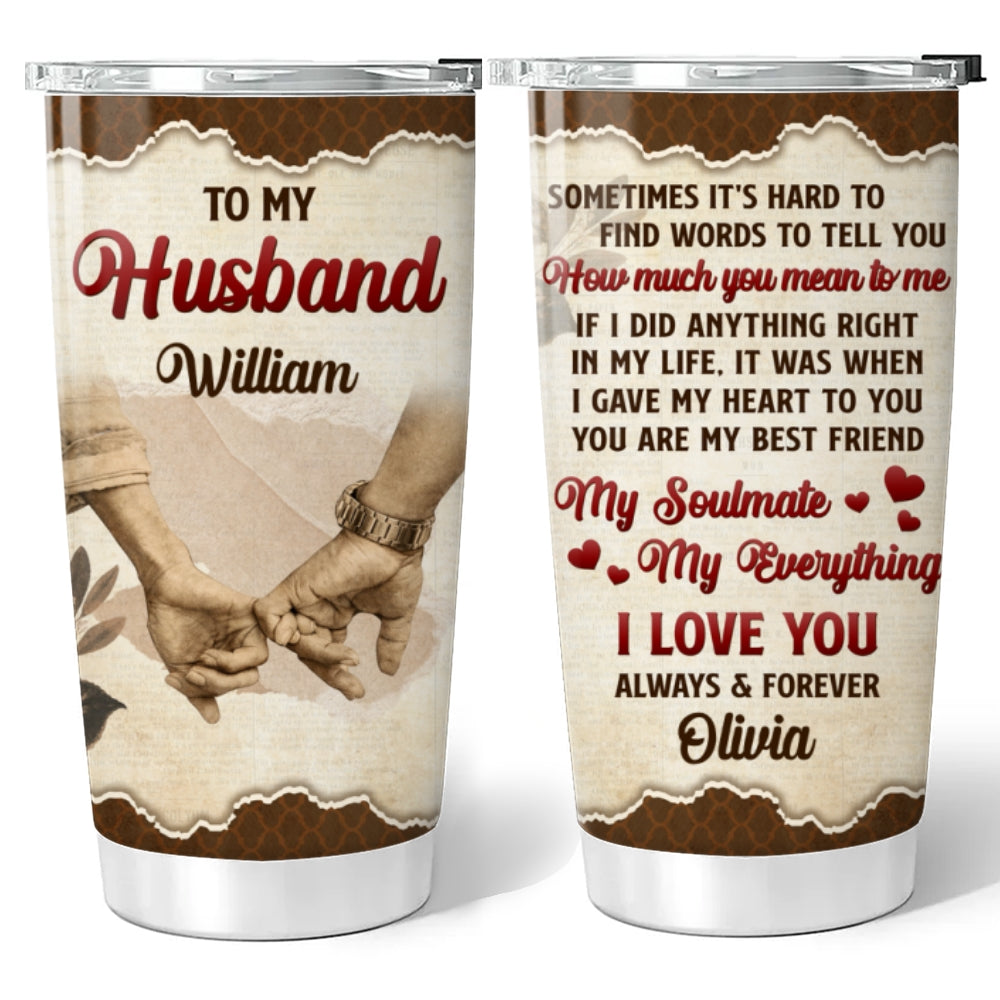 Custom Christmas Anniversary Gifts For Couple • My Soulmate - Personalized Tumbler