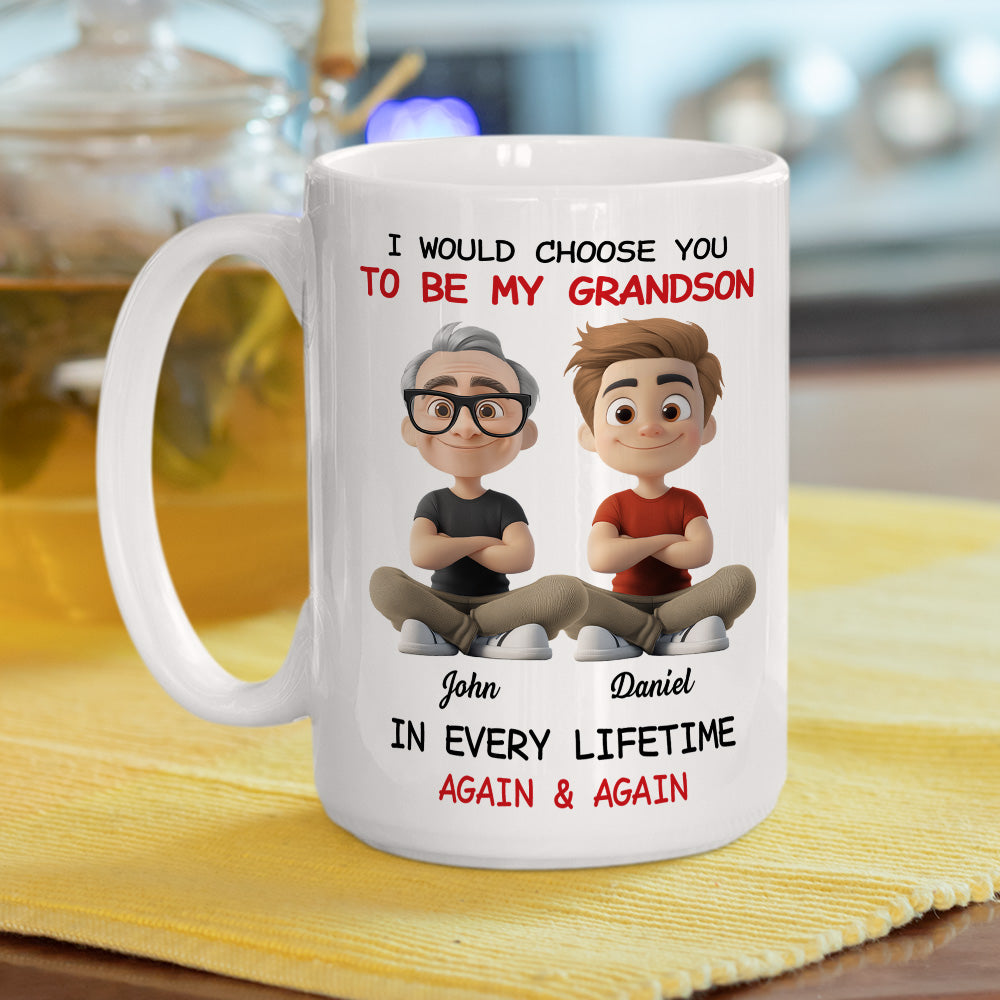 Custom Christmas & Birthday Gift for Granddaughter • Always Choose You My Grandkid - Personalized Coffee Mug