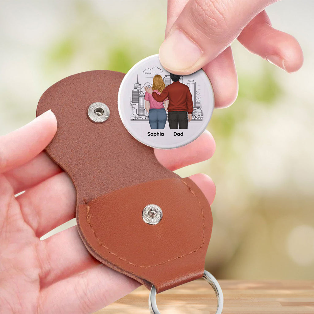 Custom Coin Keychain for Son, Father's Day Birthday Gifts • Always Here With You - Personalized Pocket Hug