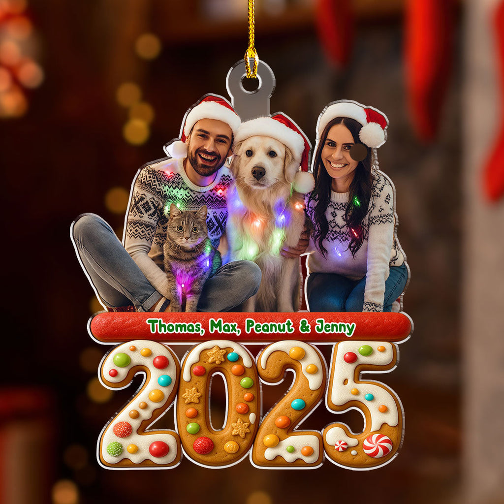 Custom Photo Keepsake Christmas Ornament • We And Our Dog Version 3 Photo - Personalized Acrylic Ornament