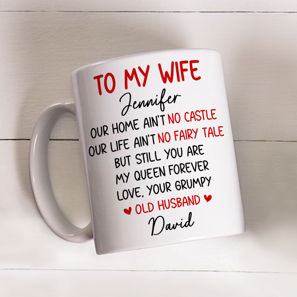 Custom Anniversary Keepsake Gifts For Couple • My Queen Forever - Personalized Coffee Mug